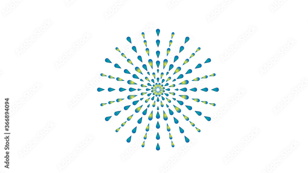 Obraz premium Firework shapes colorful festive icon