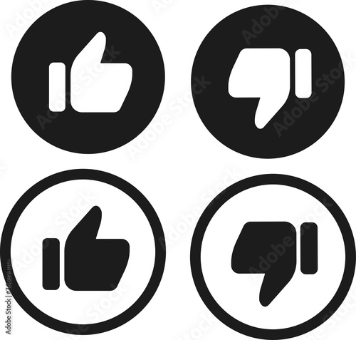 Like and dislike icons collection vector