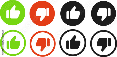 Like and dislike icons collection vector