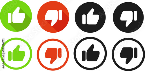 Like and dislike icons collection vector