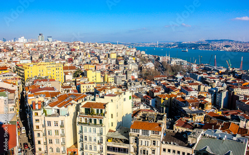 Fototapeta Naklejka Na Ścianę i Meble -  Panoramic view of Istanbul from the Galata Tower, Turkey.