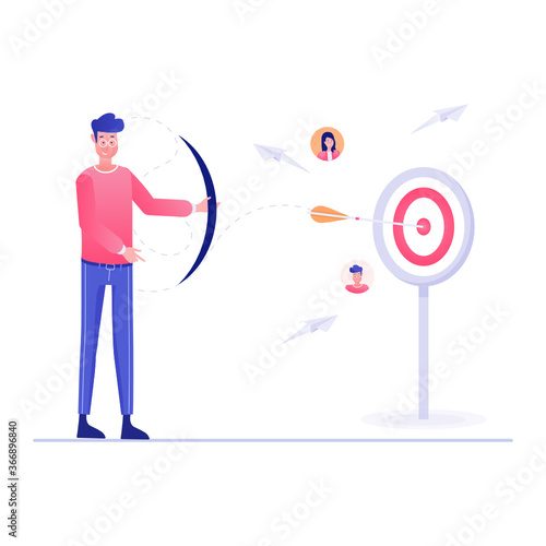 
Target customer illustration in flat illustration vector
