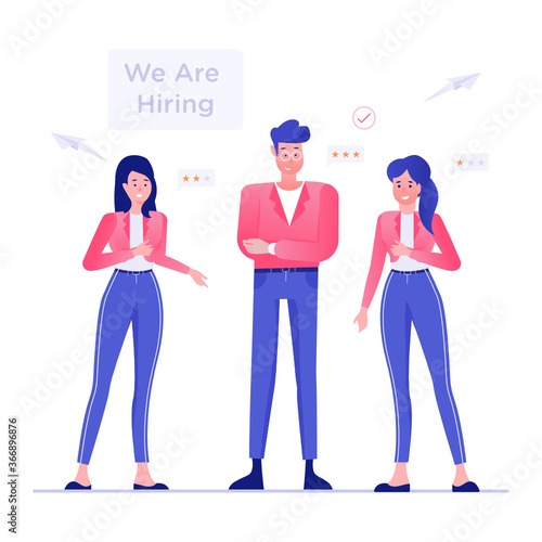 
We are hiring vector, illustration design of candidate selection 
