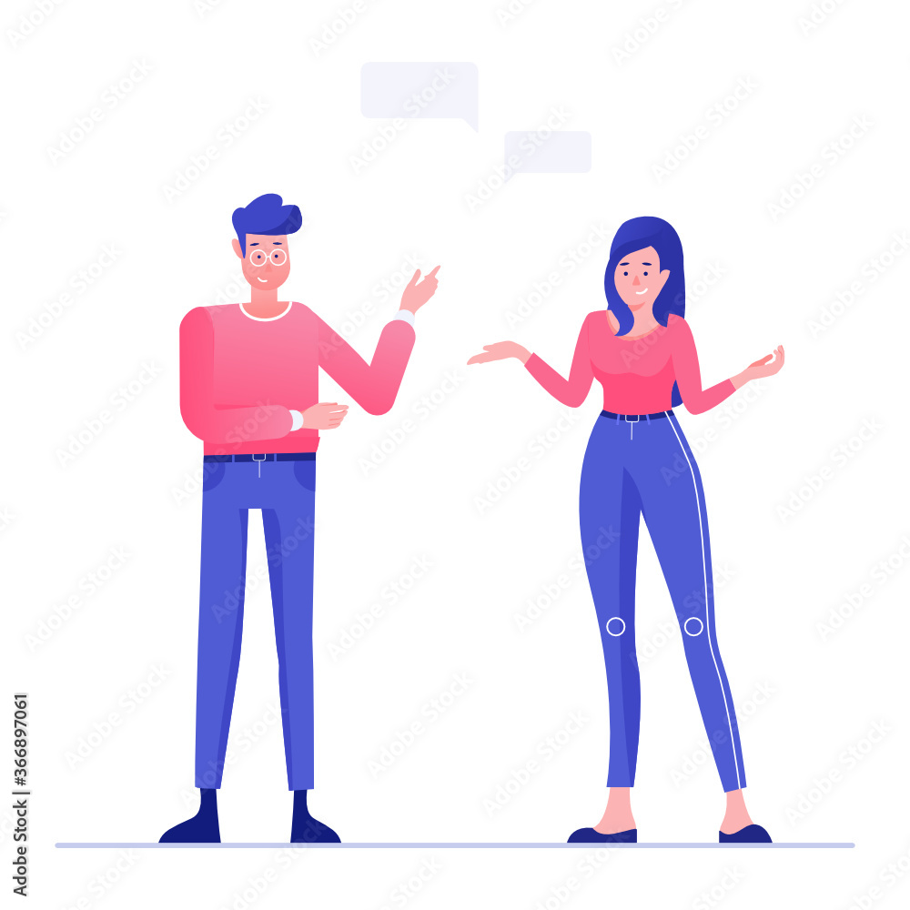 Design of friends gossips, talking friends flat illustration
Design of friends gossips, talking friends flat illustration