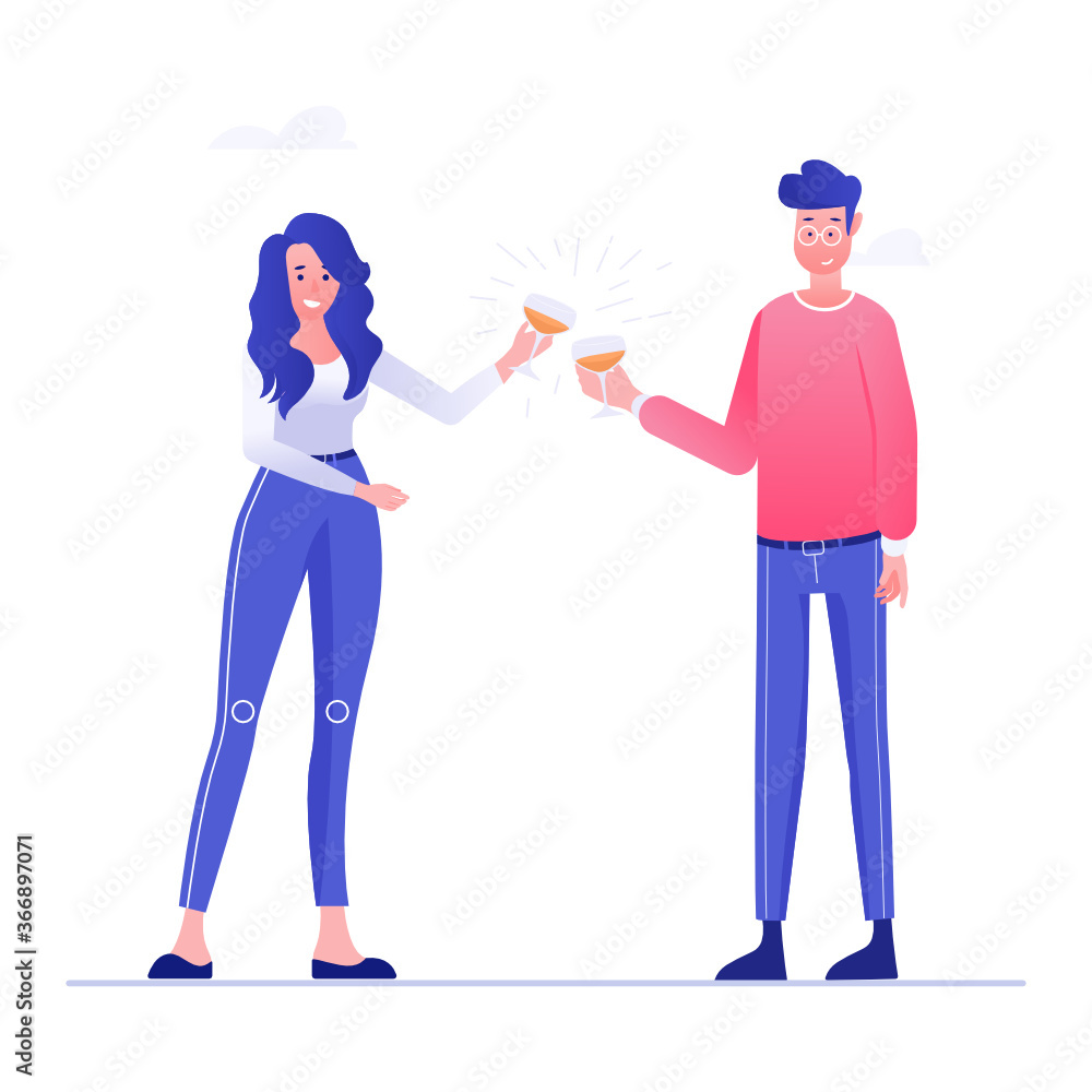 Expression of good wishes, cheers illustration design in modern flat vector
Expression of good wishes, cheers illustration design in modern flat vector