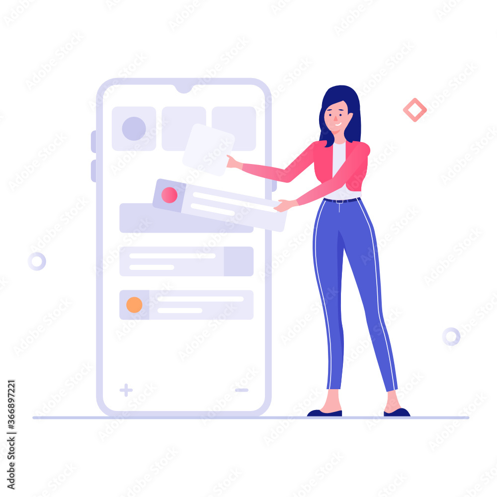 Flat illustration design of mobile testing vector
Flat illustration design of mobile testing vector