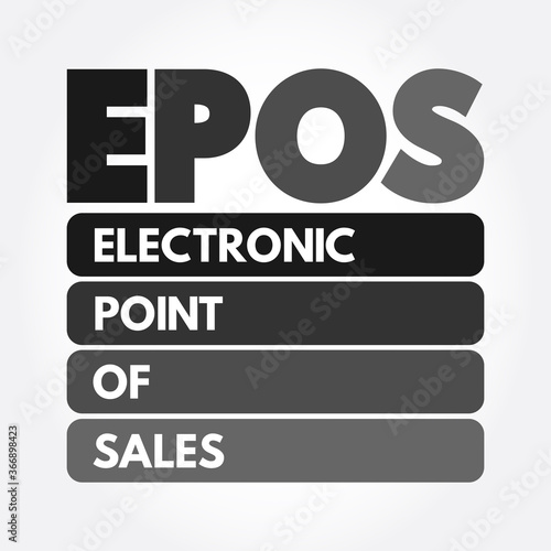 EPOS - Electronic Point of Sales acronym, business concept background