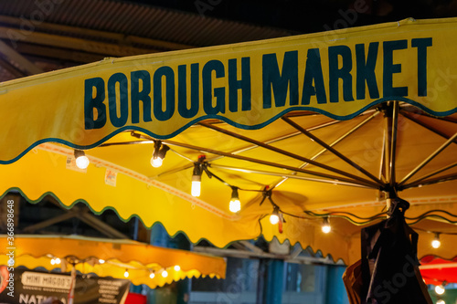 Photos Sign of Borough Market in London