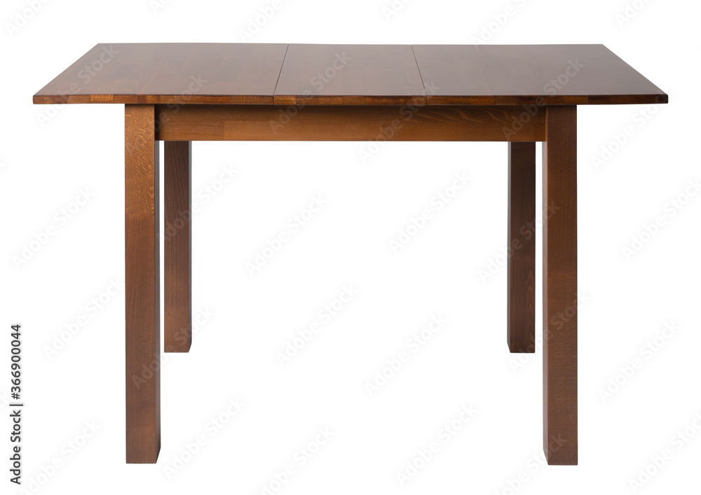 Wooden table with rectangle tabletop isolated on white Wooden table with rectangle tabletop isolated on white