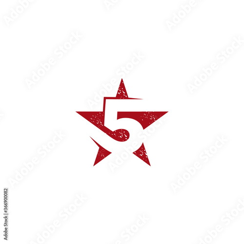 Five star vector logo design