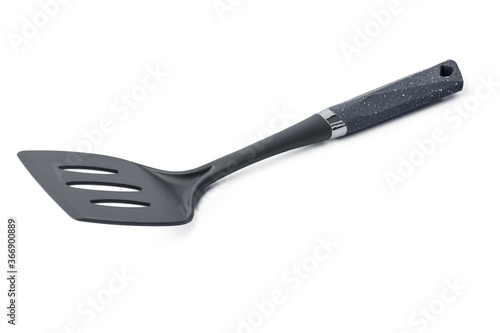 Plastic kitchen spatula utensil isolated on white