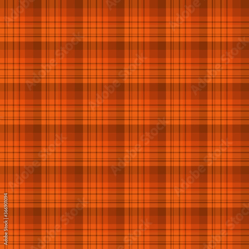 Seamless pattern in simple cozy orange and brown colors for plaid  fabric  textile  clothes  tablecloth and other things. Vector image.