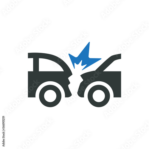 Car collision icon