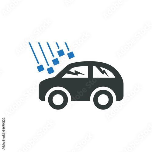 Car hail damage icon
