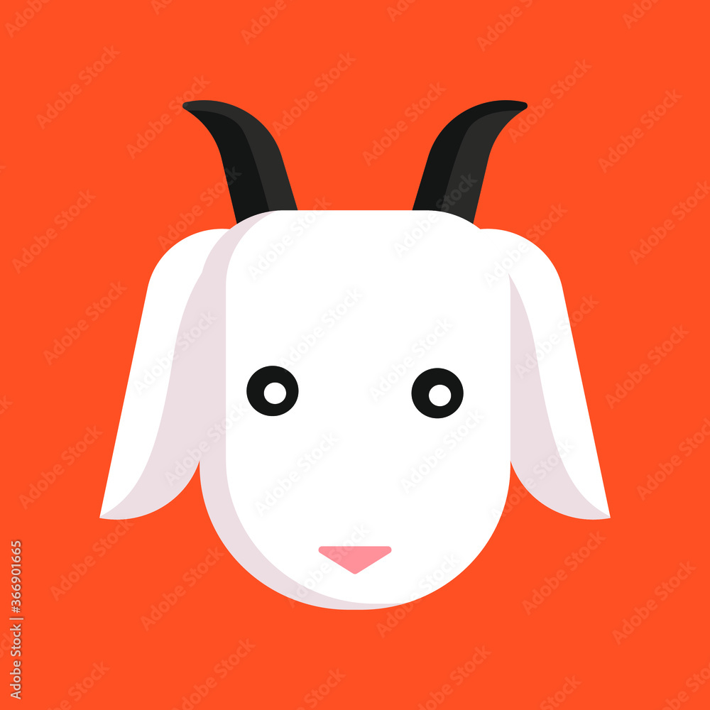 Obraz premium Goat head cartoon 