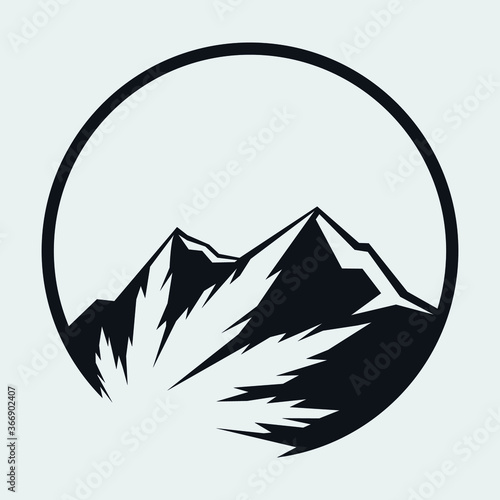 Mountain hemp logo minimalist