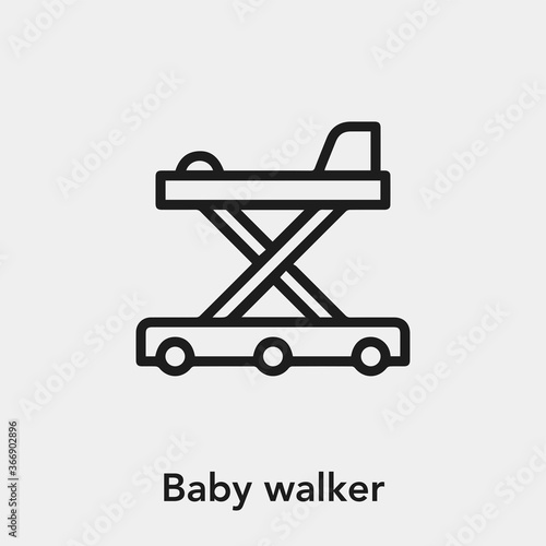 baby walker icon vector sign symbol