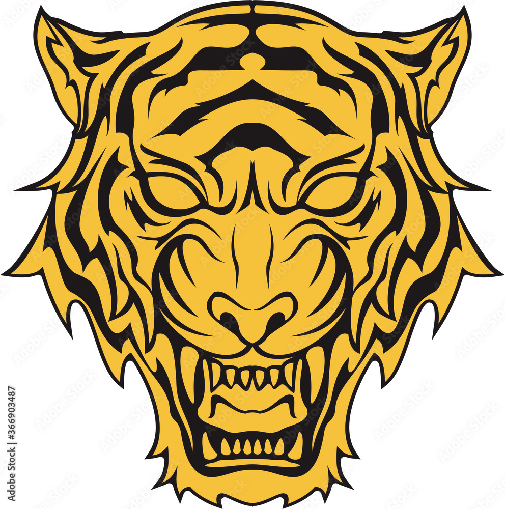 Golden tiger illustration