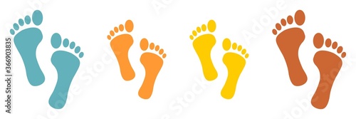 Obraz na plátně gz842 GrafikZeichnung - english: barefoot icon