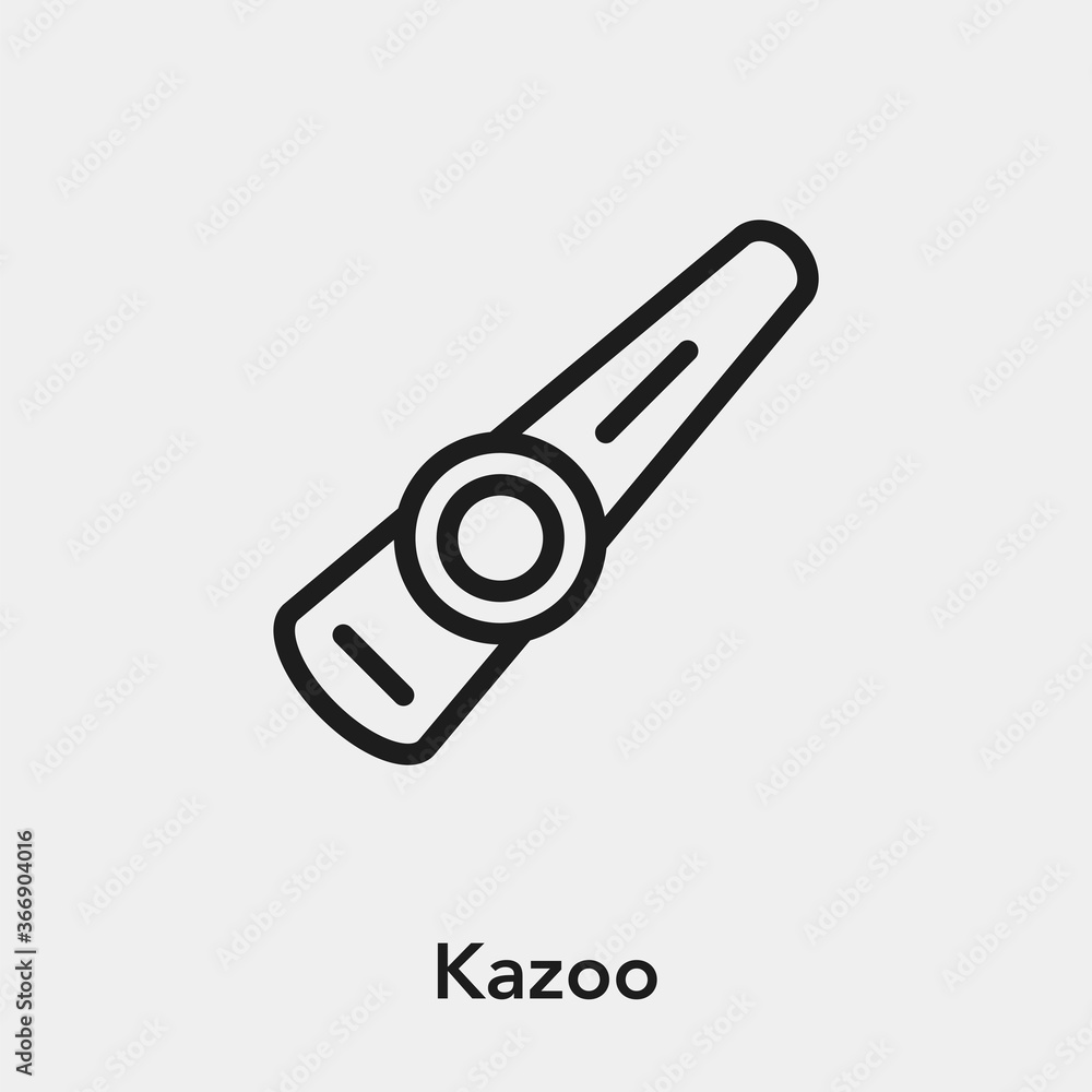 kazoo icon vector. Linear style sign for mobile concept and web design