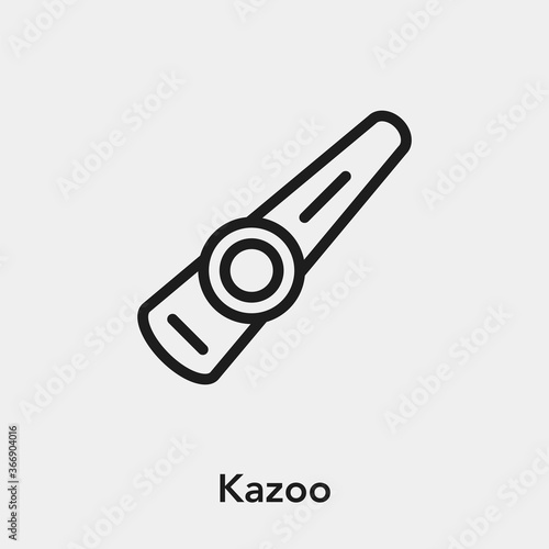 kazoo icon vector. Linear style sign for mobile concept and web design. kazoo symbol illustration. Pixel vector graphics - Vector.