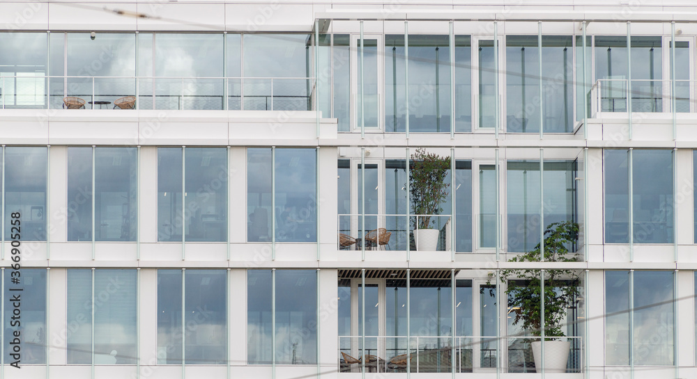 Corporate company modern building windows transparent Corporate company modern building windows transparent