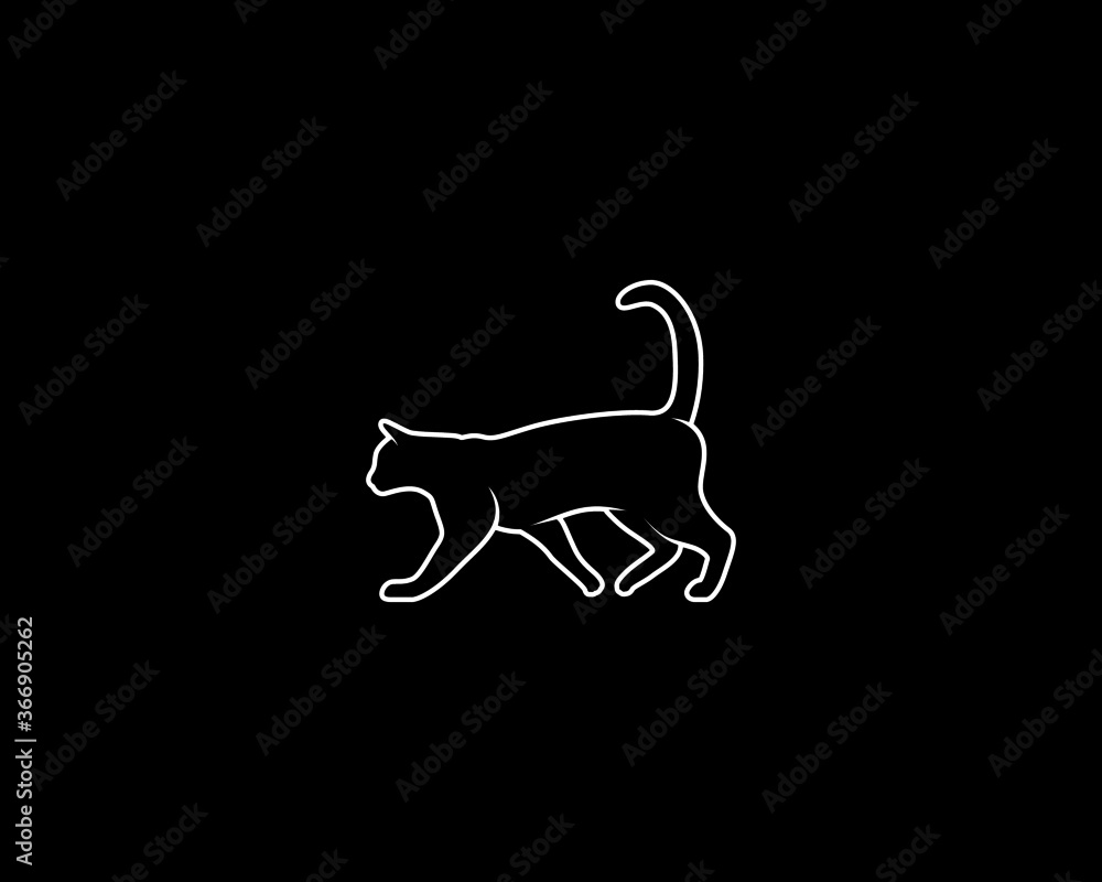 Black Cat Logo idea design