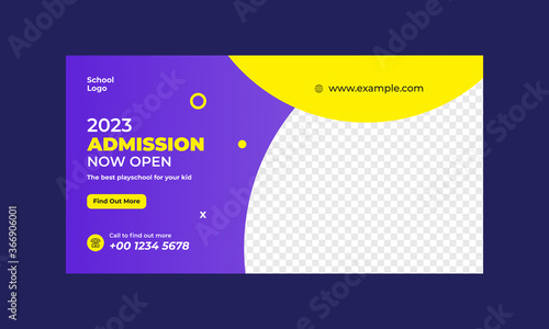 Junior School Admission Poster banner template