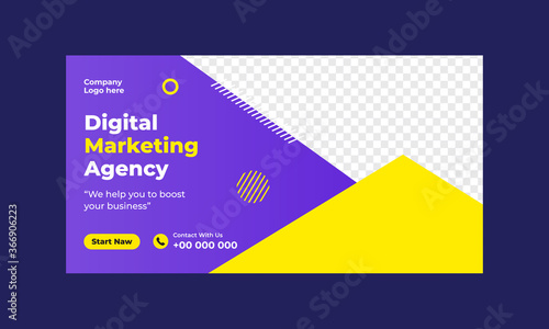 Business promotion and corporate social media banner template