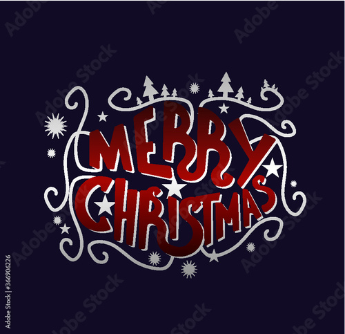 Merry christmas logo vector design