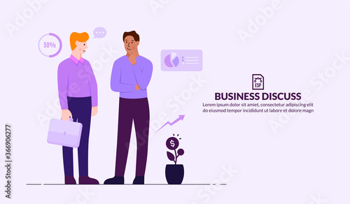 Business discussion concept, people discussing solution ideas