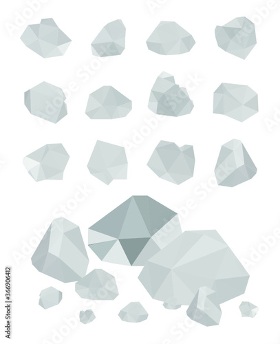 Salt crystal isolated on white