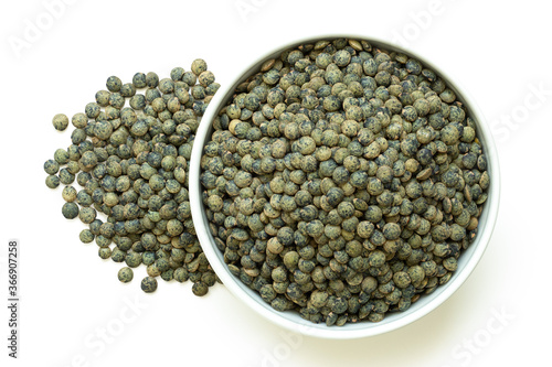 French green puy lentils photo