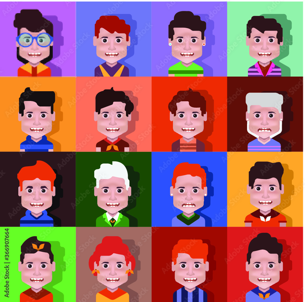 Avatar icon set - High quality line avatars .User avatars, for social network Avatar icon set - High quality line avatars .User avatars, for social network