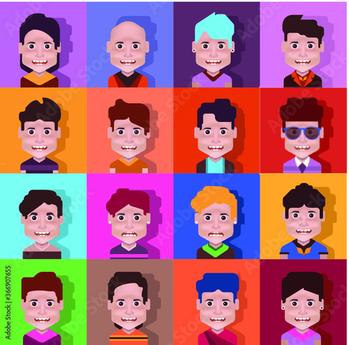 Avatar icon set - High quality line avatars .User avatars, for social network