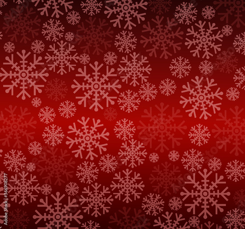 Winter color background with white snowflake
