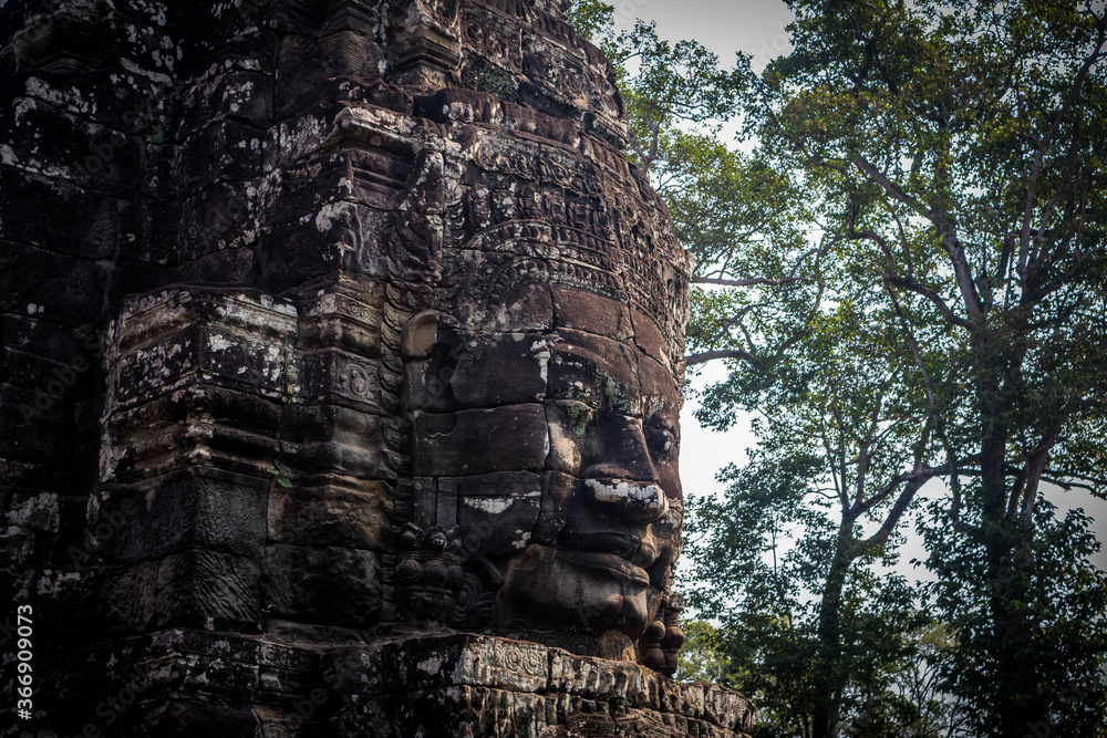 Bayon Temple in Angkor Wat Complex - Siem Reap - Cambodia
