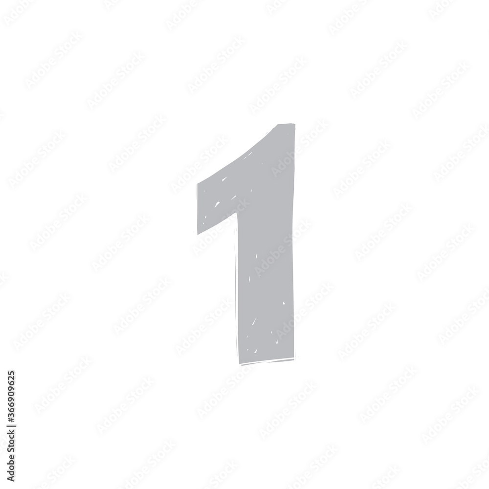 One. Number 1. Abstract math alphabet. School graphic vector illustration. Mathematics font design. One. Number 1. Abstract math alphabet. School graphic vector illustration. Mathematics font design.