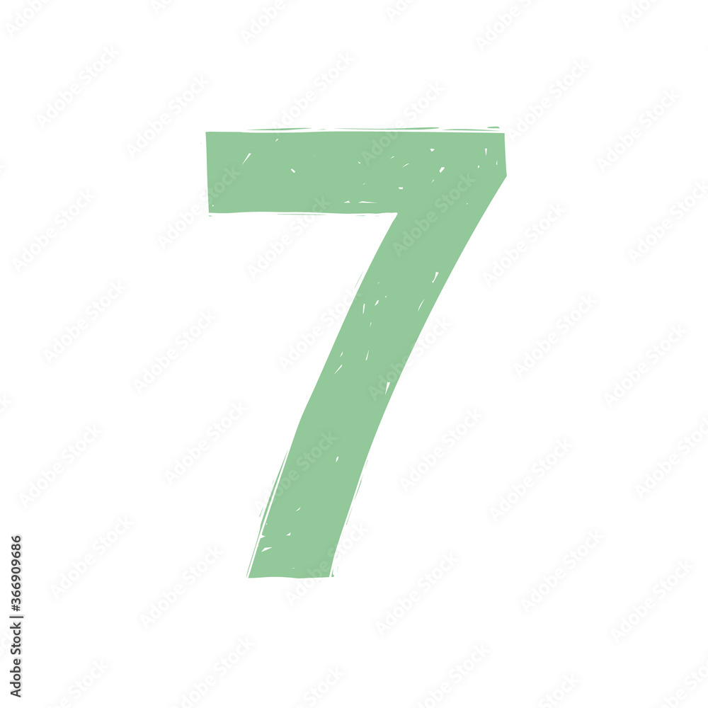 Seven. Number 7. Abstract math alphabet. School graphic vector illustration. Mathematics font design Seven. Number 7. Abstract math alphabet. School graphic vector illustration. Mathematics font design