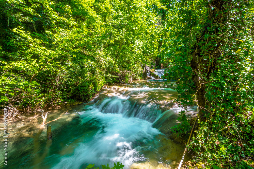 Turgut waterfall in Marmaris Town of Turkey