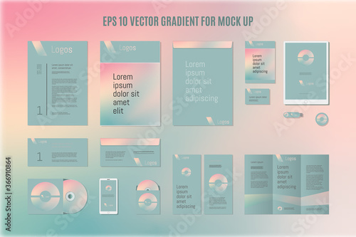 Vector green design for mobile app with UX and branding mock up. Lock Screen Login page.