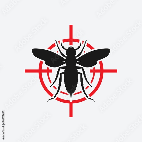 Asian giant hornet icon red target