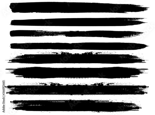 Edges Vector Set . Design Elements . Grunge Borders , Dividers or Brush Strokes .