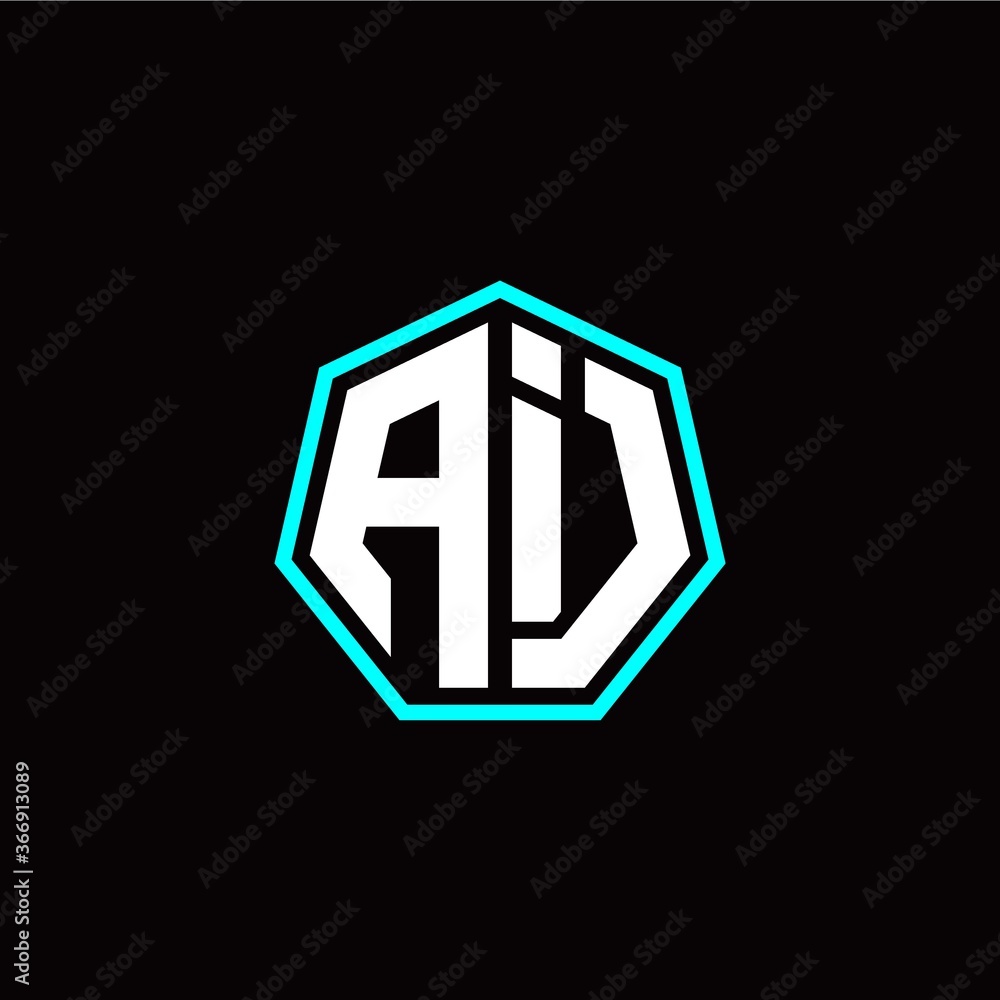 A I initials modern polygon logo template A I initials modern polygon logo template