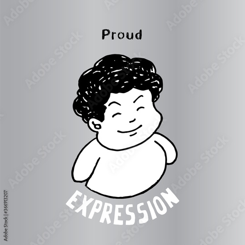 This illustration to express Proud. It can be used as emoticons and emojis. photo