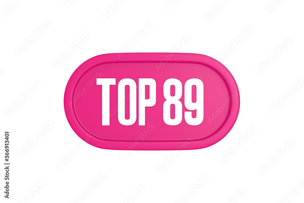 Top 89 sign in pink color isolated on white background, 3d illustration. Top 89 sign in pink color isolated on white background, 3d illustration.