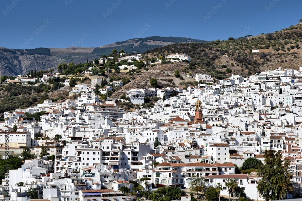 Fototapeta premium panoramic of one of the white towns