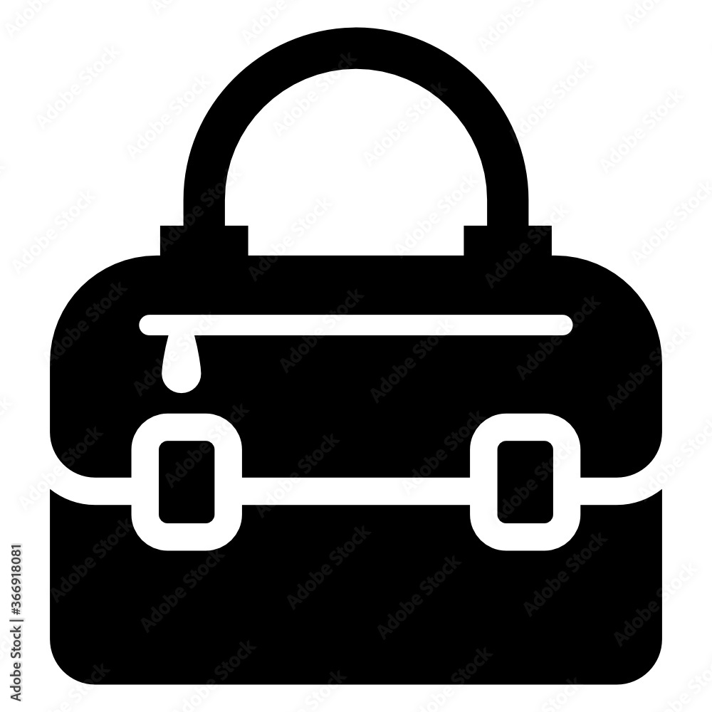 Fototapeta premium solid icon of ladies bag, women fashion accessory 