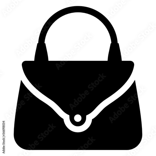 
solid icon of ladies bag, women fashion accessory 
