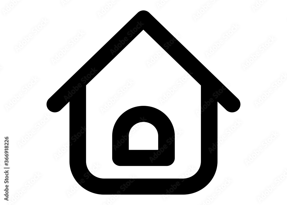 Home Vector Line Icon. House Symbol Home Vector Line Icon. House Symbol